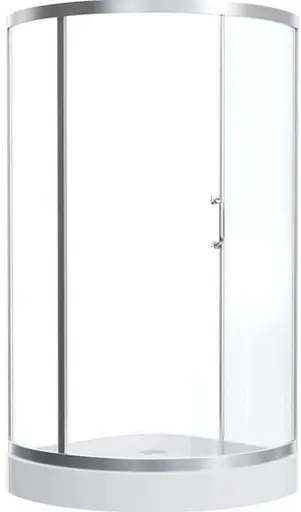 Душевая кабина Am.Pm Like 90x90 см стекло прозрачное без поддона хром матовый W83UG-315-090MT, Универсальная, прозрачная, хром матовый - фото 1