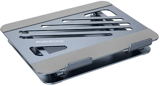Подставка для ноутбука BOROFONE BH115 Plus Vito metal notebook stand серая - фото 2