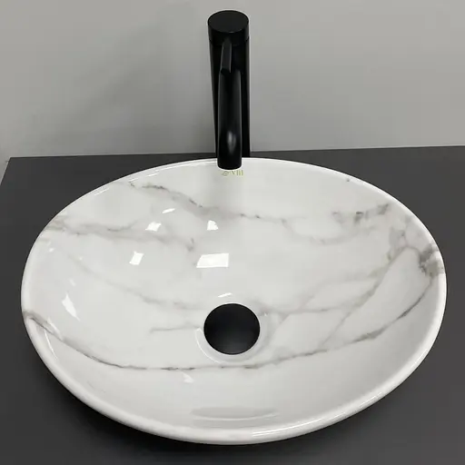 Умивальник VBI Parma calcatta glossy накладний VBI-011024, Мармур - фото 1