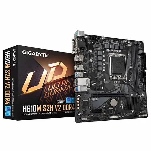 Материнська плата Gigabyte H610M S2H V2 DDR4 (H610M S2H V2 DDR4) (Socket 1700, Intel H610, Micro-ATX) - фото 2