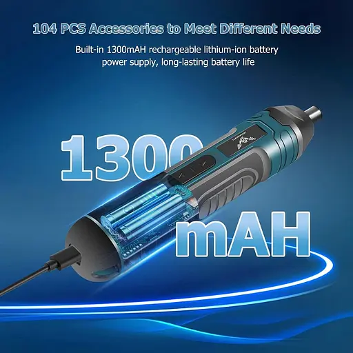 JENABOM Електрична акумуляторна викрутка Пряма маленька викрутка 3,6 В Перезаряджувана 5 Нм Макс. Регульований крутний момент - фото 4