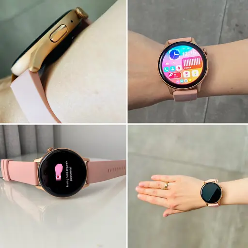 Смарт-часы LEMFO HK85 силиконовый ремешок Gold (16347) - фото 3