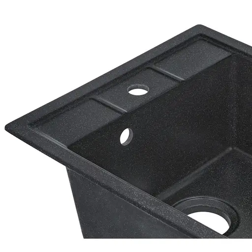 Кухонна мийка Lidz 460x515/200 BLA-03 (LIDZBLA03460515200), Чорний - фото 5