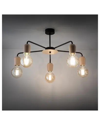 Люстра TK Lighting 4969 Miriam E27 5x15W IP20 - фото 4