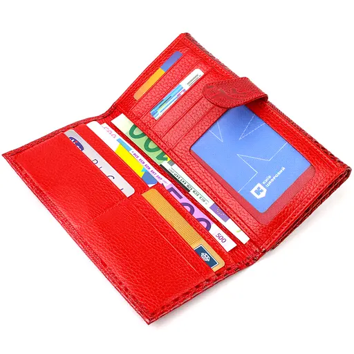 Жіночий шкіряний гаманець Canpellini 10х19х1.5 см acs0025572 - фото 4