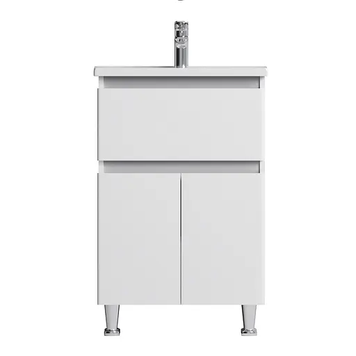 Тумба з умивальником AM.PM X-Joy 55 см підлогова 1 ящик білий M85-FSX0553-WC0553WG38 Білий - фото 8