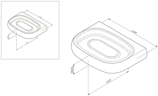 Мильниця Am.Pm Sensation скляна настінна хром A3034200, Хром - фото 8