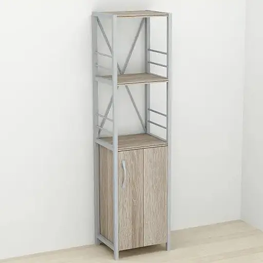 Етажерка 3/34 Ferrum-decor Серії Конект із тумбою 144x34x28 Сірий ДСП Сонома Трюфель (FRD-104439)