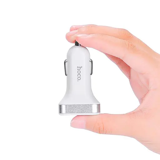 Адаптер автомобильный Hoco Z3 Fast 2 USB 3.1 А белый - фото 3