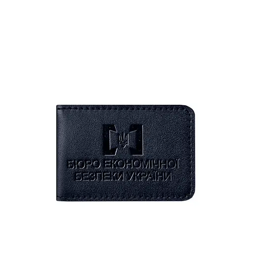 Кожаная обложка для удостоверения БЭБ (Бюро экономической безопасности Украины) Темно-синяя - фото 8