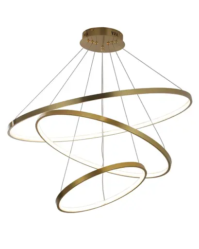 Подвесной светильник, люстра Goldlux 330031 Lea 3 Led 3x60W 4000K 8000Lm IP20 Золото - фото 1