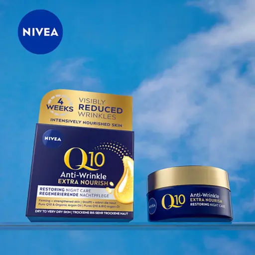 Відновлювальний нічний крем Nivea Q10 проти зморщок для сухої шкіри 50 мл (84977) - фото 7