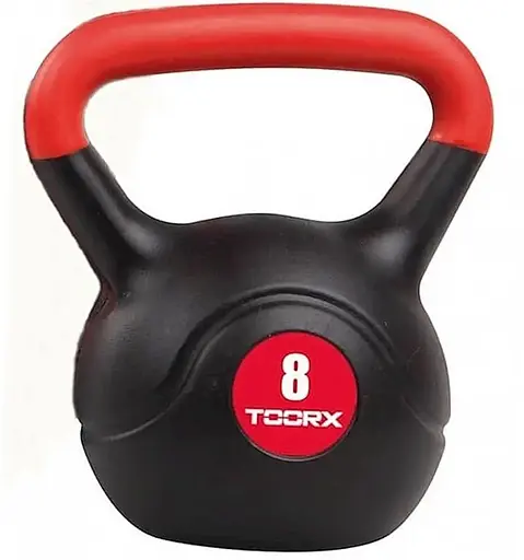 Гиря виниловая Toorx PVC 8 ​​кг Black/Orange (KRP-8) - фото 1