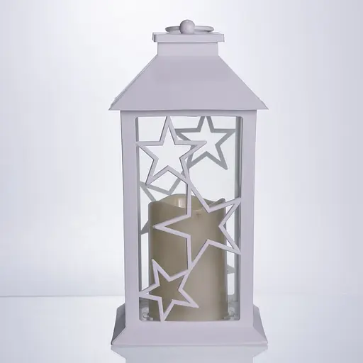 Ліхтар новорічний декоративний Yiwu підвісний 14×14×30 см Yiwu CR-3-1 - фото 3