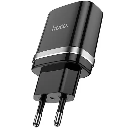 Сетевое зарядное устройство Hoco N1, 12W 2.4 A с USB-разъемом и кабелем Type-C в комплекте черный - фото 5
