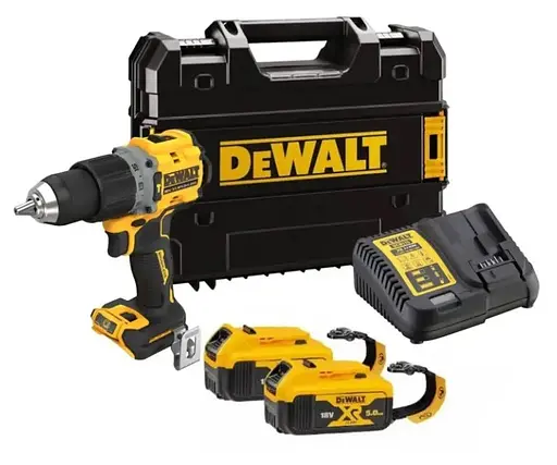 Дриль-шурупокрут акумуляторний ударний DeWalt з АКБ та ЗП DCD805P2LRT - фото 1
