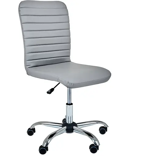 Кресло Rumba-Home Хром Кожзам серый