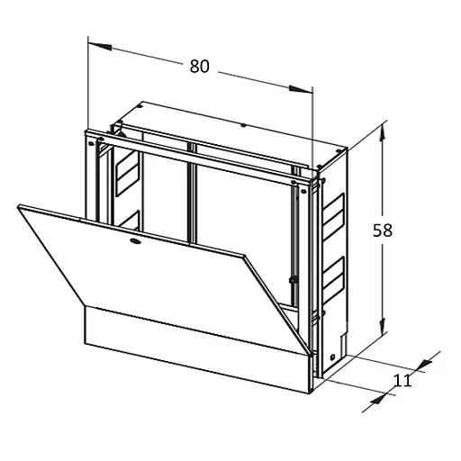Коллекторный шкаф внутренний ШКВ-04 800x580x110 (8-9) 000012551 - фото 5