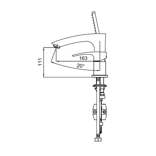 Змішувач на борт ванни Koer KB-43007-01 на 3 отвори KR3452 Хром - фото 2