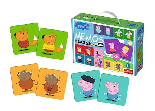 Настольная игра Trefl Мемо Классические. Свинка Пеппа (Memos Classic&plus. Peppa Pig) (02270) - фото 4