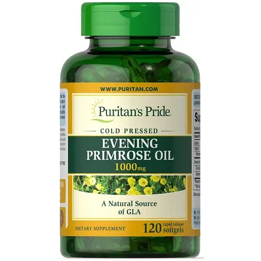 Жирные кислоты Puritan's Pride Evening Primrose Oil 1000 mg, 120 капсул