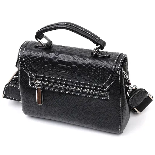 Кожаная сумка для женщин Vintage с защелкой 19х15х9 см sum0029039 - фото 2