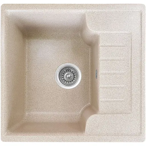 Гранітна кухонна мийка Romzha Klasicky 51 Bezhvy (402) з крилом - фото 1