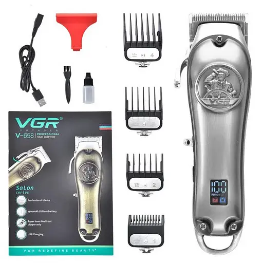 Професійна акумуляторна бездротова машинка VGR V-658 для стрижки волосся - фото 7