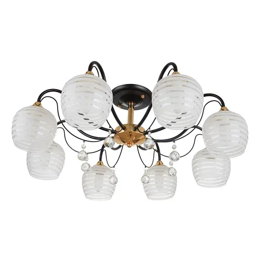 Люстра стельова Brille класична E27 60W BK (LK-676C/8)