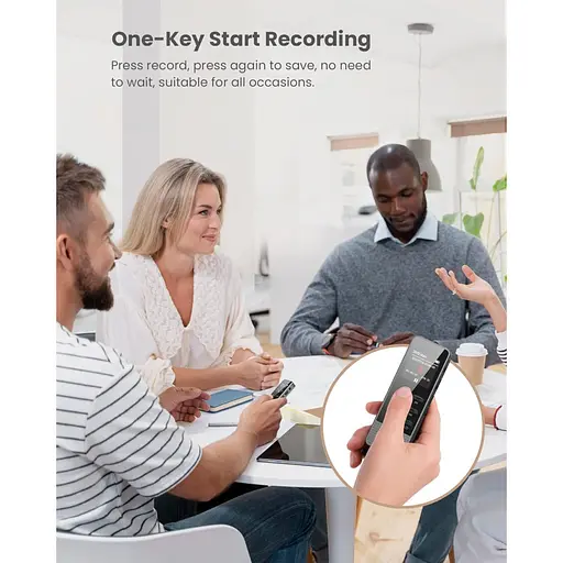 Цифровой bluetooth диктофон ZOOAOXO V200 64 ГБ черный - фото 7