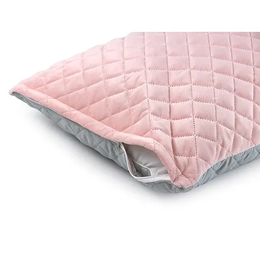 Чохол на подушку Руно велюр Pink and Grey ромб 50 х 70 см (382.55 Pink and Grey ромб) - фото 2
