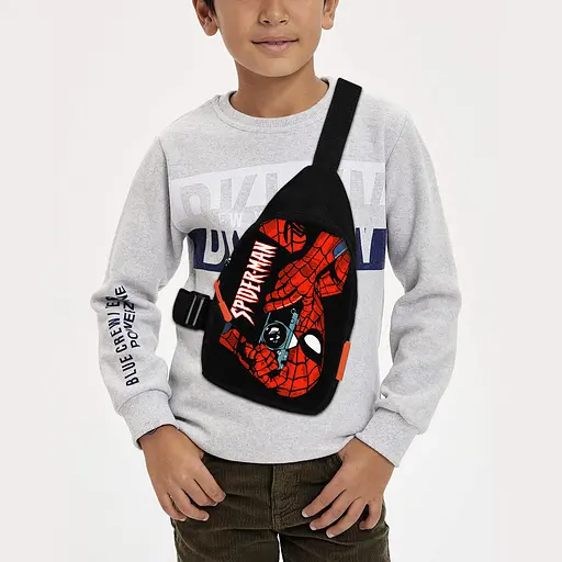 Сумка через плече дитяча Людина-павук 29х17 см сумка слінг для хлопчика (02273)