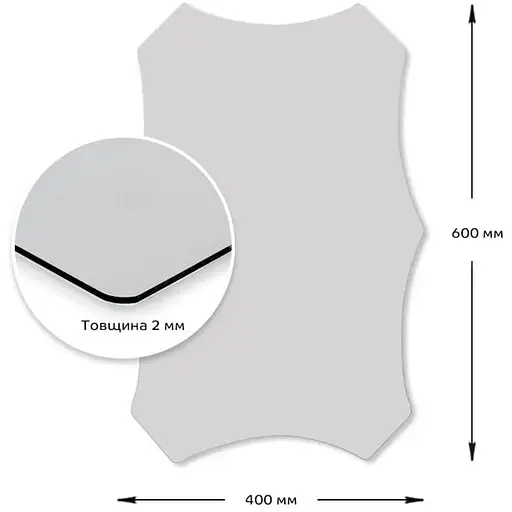 Дзеркало Wall Sticker SW-00001521 акрилове самоклеюче 400х600х2 мм  - фото 2