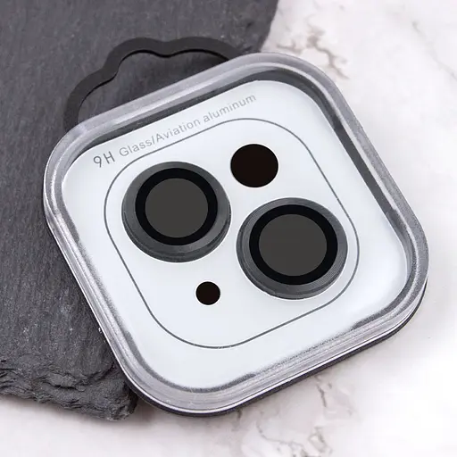 Защитное стекло Epik Metal Classic на камеру в упаковке для Apple iPhone 14, 6.1/14 Plus 6.7 Черный/Midnight - фото 6