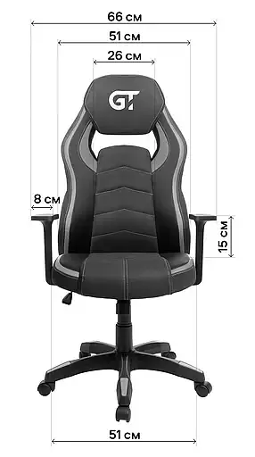 Геймерское кресло GT Racer черное с синим (X-2589 Black/Blue) - фото 11