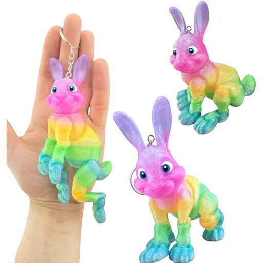 3D Іграшка Зайчик, 17 см, рухливий