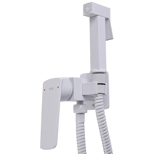 Набор гигиенического душа скрытого монтажа Topaz Lexi TL 21106-H57-W латунь белый глянец, белый - фото 1