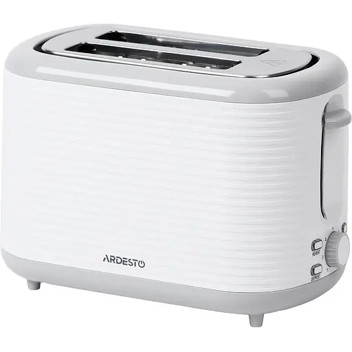Тостер Ardesto White stripes T-F17WG 930 Вт пластик білий+сірий