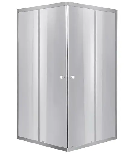 Душевая кабина Lidz Wawel SC90x90.SAT.LOW.DGR квадратная, стекло темное тонированное 4 мм, без поддона LWASC9090SATLOWDGR2 - фото 1