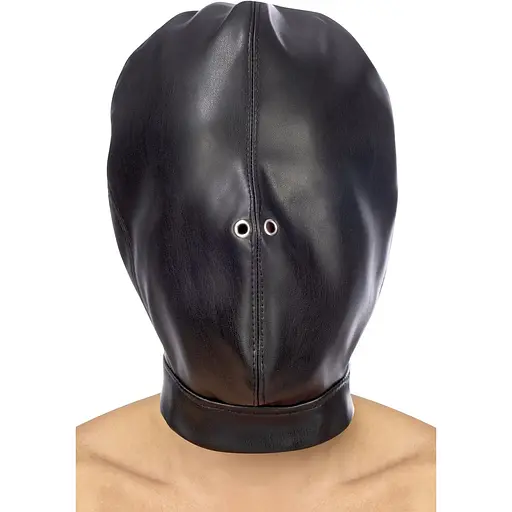 Капюшон для БДСМ Fetish Tentation Closed BDSM hood in LeaTherette