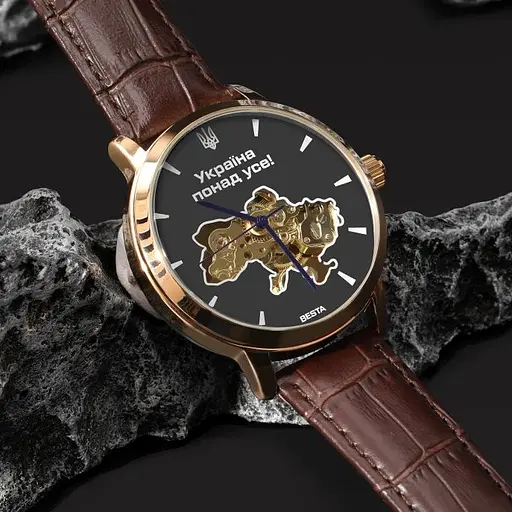 Годинник Besta Skeleton Gold Black Dial - фото 3