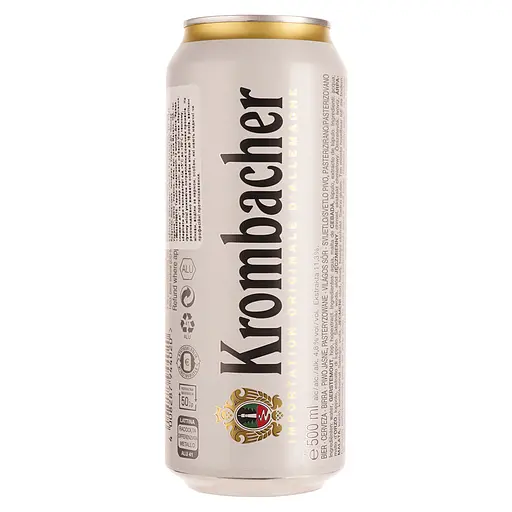 Уценка. Пиво Krombacher Pils, светлое, фильтрованное, ж/б, 4,8%, 0,5 л - фото 2