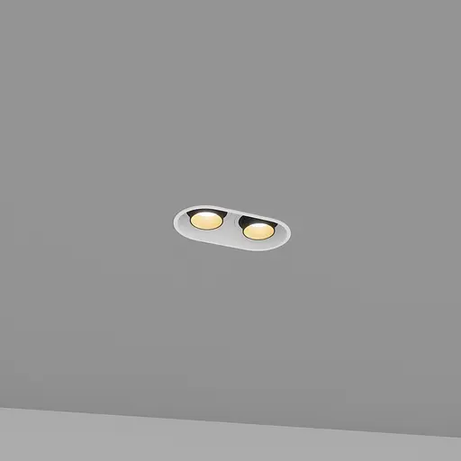 Встраиваемый светильник Skarlat RSL74090-2 2x10W WH+BK 3000K