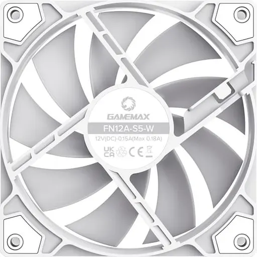 Вентилятор GameMax FN12A S5 White (FN12A-S5-W) - фото 5