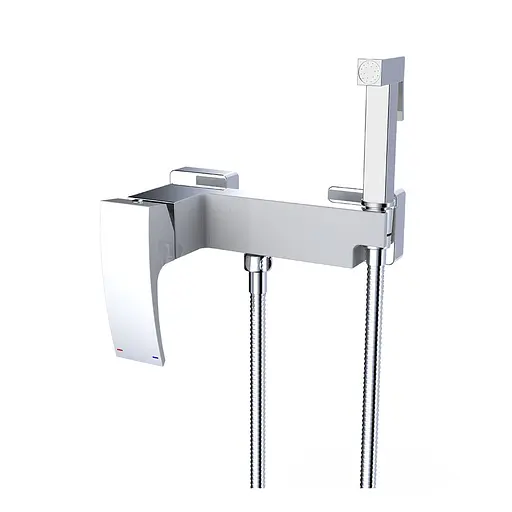 Змішувач для гігієнічного душу зовнішнього монтажу 150 мм Gappo G2007-8, білий/хром, Хром - фото 1