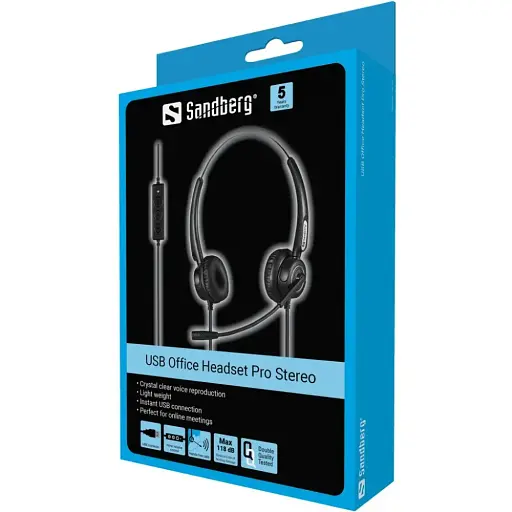 Гарнитура Sandberg Office Headset Pro Stereo USB Black - фото 3