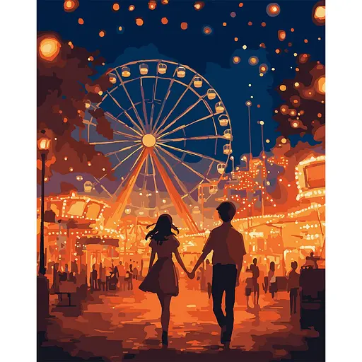 Картина за номерами Santi Перше побачення 40х50 см LED підсвітка (956645)