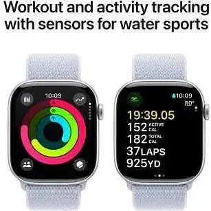 Смарт-часы Apple Watch Series 10 GPS 46 мм Silver Aluminum Case w. Blue Cloud Sport Loop (MWWN3) - фото 4