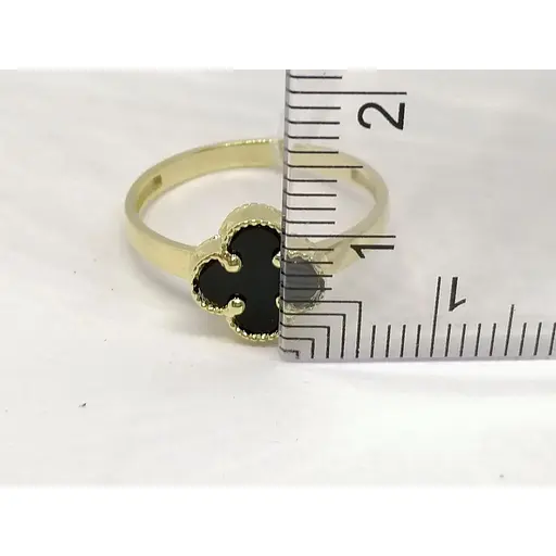 Золоте кільце Столична Ювелірна Фабрика з оніксом. 154309ЖО 18 - фото 5