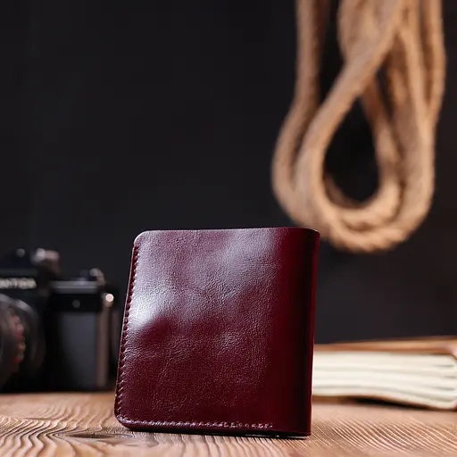 Женское кожаное портмоне Shvigel 9.3х9.5х1.3 см acs0022840 - фото 7